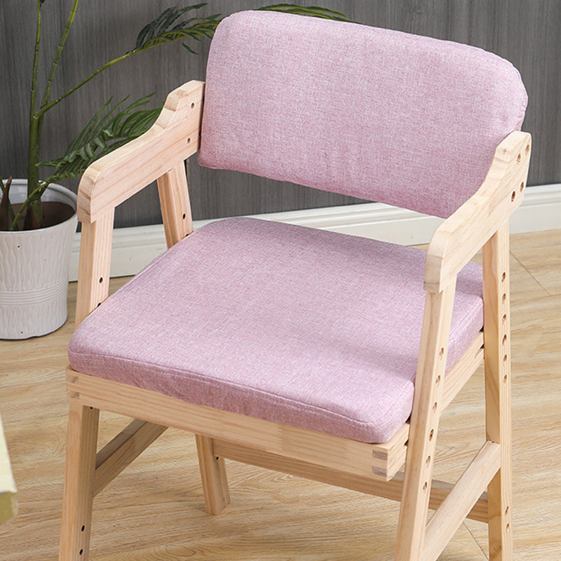 Modern Minimalist Adjustable Solid Pine Wood Cotton Linen Foam Sponge Kids Chair For Bedroom Cuvalon