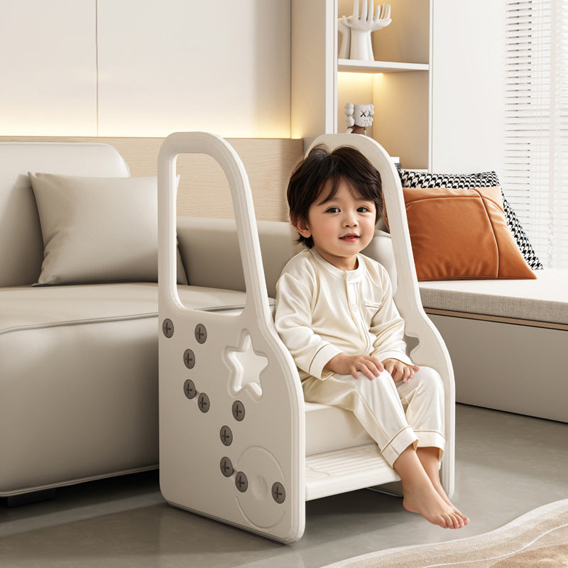 Contemporary Scandinavian High Density Polyethylene Kids Step Stool 2/3-Step For Living Room Cuvalon