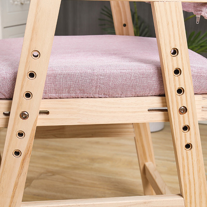 Modern Minimalist Adjustable Solid Pine Wood Cotton Linen Foam Sponge Kids Chair For Bedroom Cuvalon