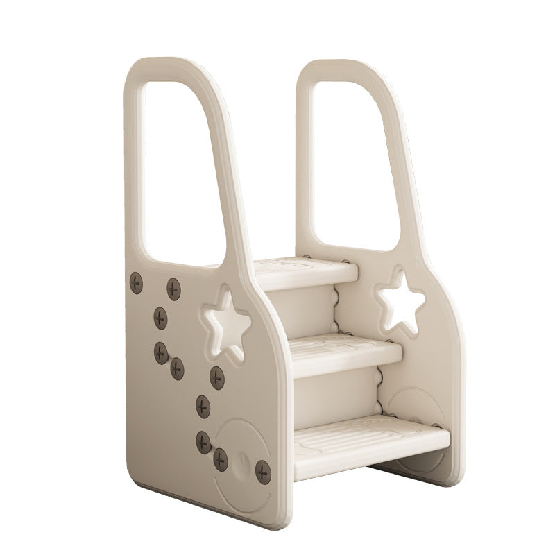 Contemporary Scandinavian High Density Polyethylene Kids Step Stool 2/3-Step For Living Room Cuvalon