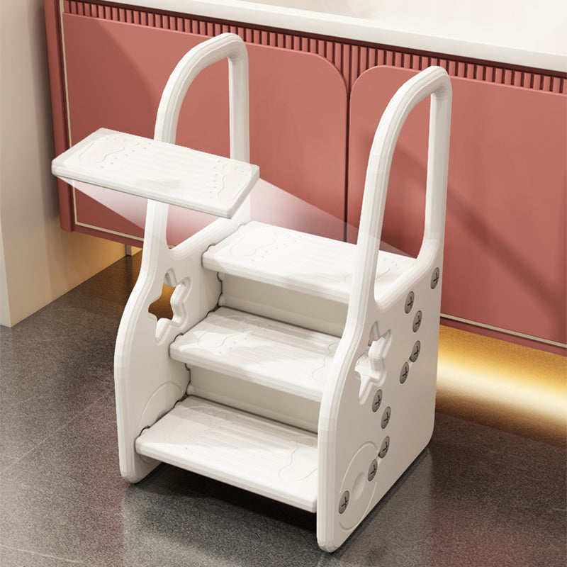 Contemporary Scandinavian High Density Polyethylene Kids Step Stool 2/3-Step For Living Room Cuvalon