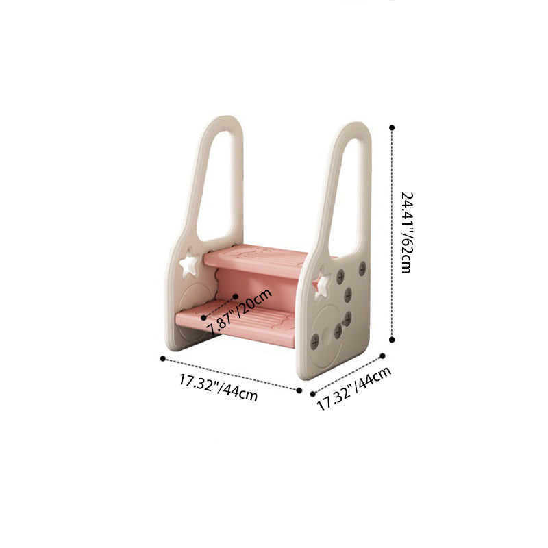 Contemporary Scandinavian High Density Polyethylene Kids Step Stool 2/3-Step For Living Room Cuvalon
