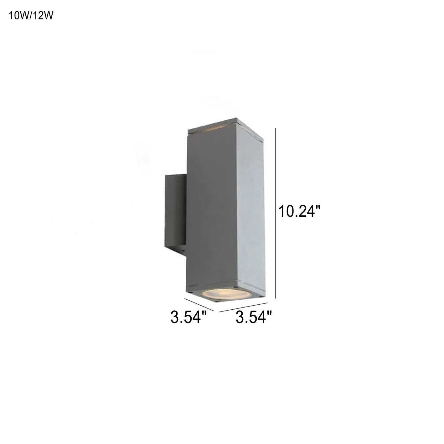 Modern Minimalist Square Column LED Luminous Outdoor Waterproof Wall Sconce Lamp Cuvalon
