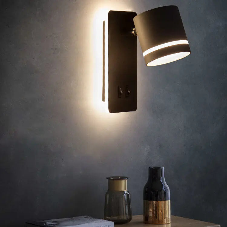 Nordic Minimalist Square Spotlight Rotatable LED Reading Wall Sconce Lamp Cuvalon