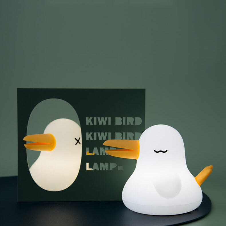 Cartoon Kiwi Bird Silicone Rechargeable Timer Dimmable LED Decorative Table Lamp Cuvalon