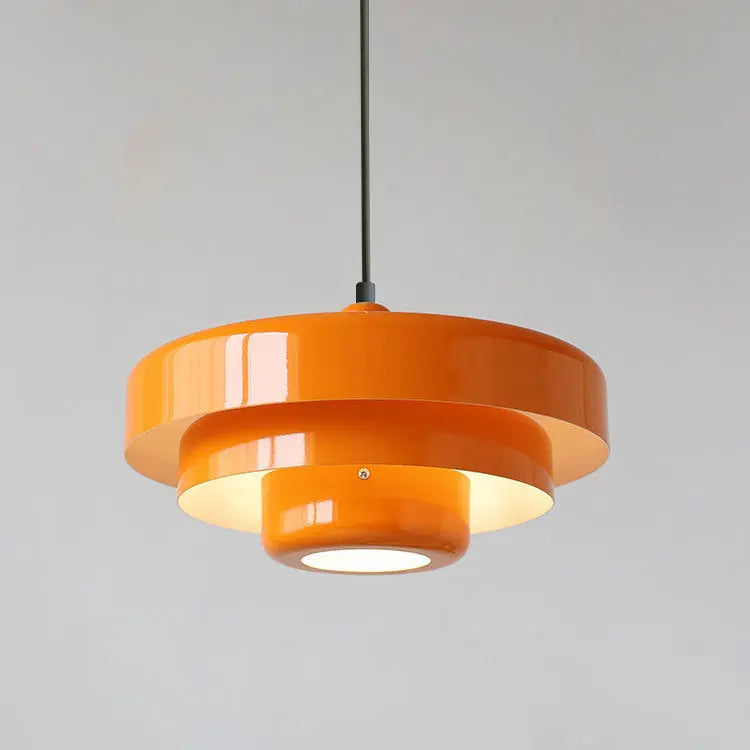 Nordic Vintage Multi-Layered Round Metal 1-Light Pendant Light Cuvalon