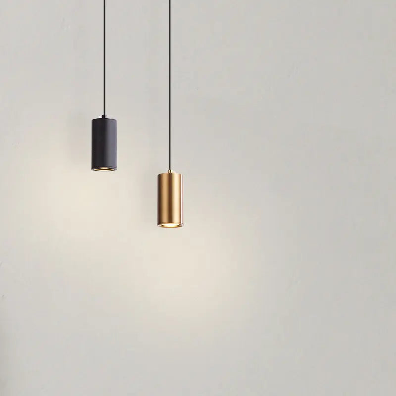Nordic Minimalist Column Iron Mini 1-Light Pendant Light Cuvalon