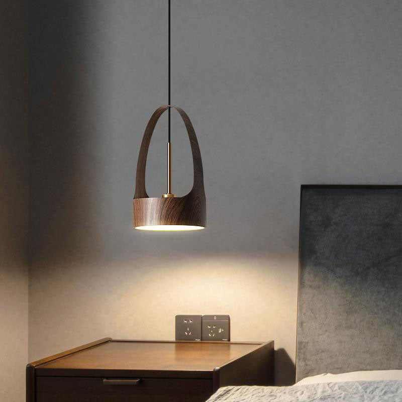 Contemporary Scandinavian Round Iron Acrylic LED Pendant Light For Bedroom Cuvalon