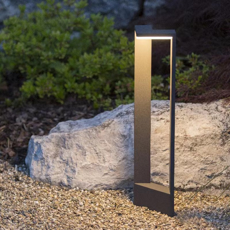 Modern Minimalist Waterproof Rectangular Aluminium Acrylic LED Landscape Lighting Outdoor Light For Outdoor Patio Cuvalon