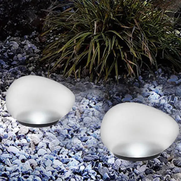 Solar Pebble ABS Sandblasted Glass LED Outdoor Landscape Light Cuvalon