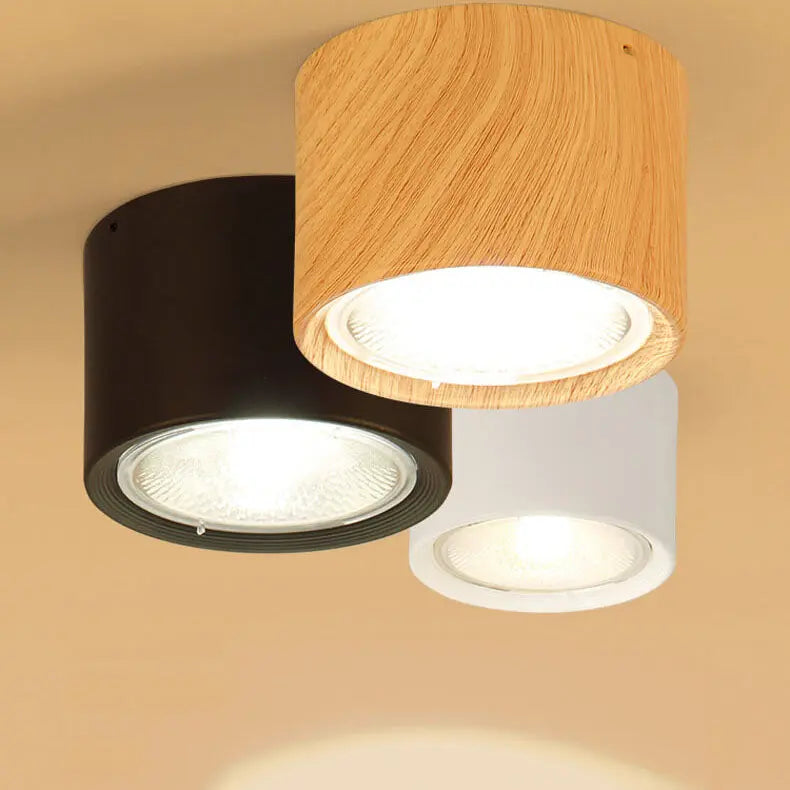 Nordic Cylinder Spotlight LED Flush Mount Ceiling Light Cuvalon