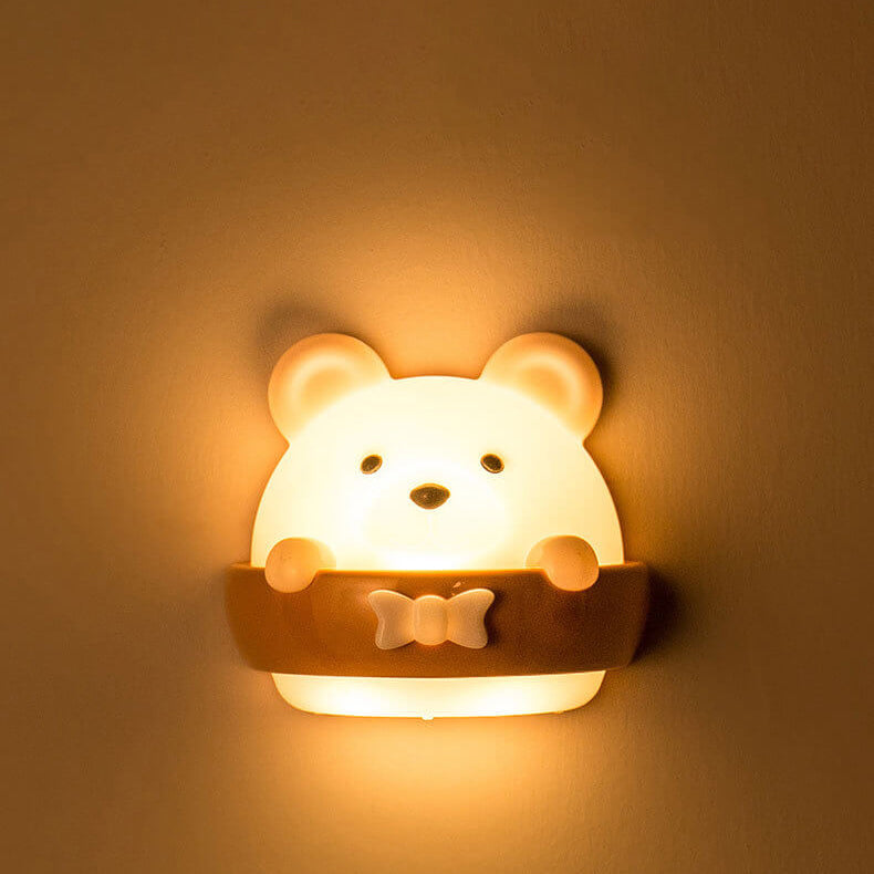 Cartoon ABS Creative Bear LED Night Light Wall Sconce Lamp Cuvalon