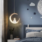 Modern Creative Astronaut Moon LED Kids Pendant Light Cuvalon