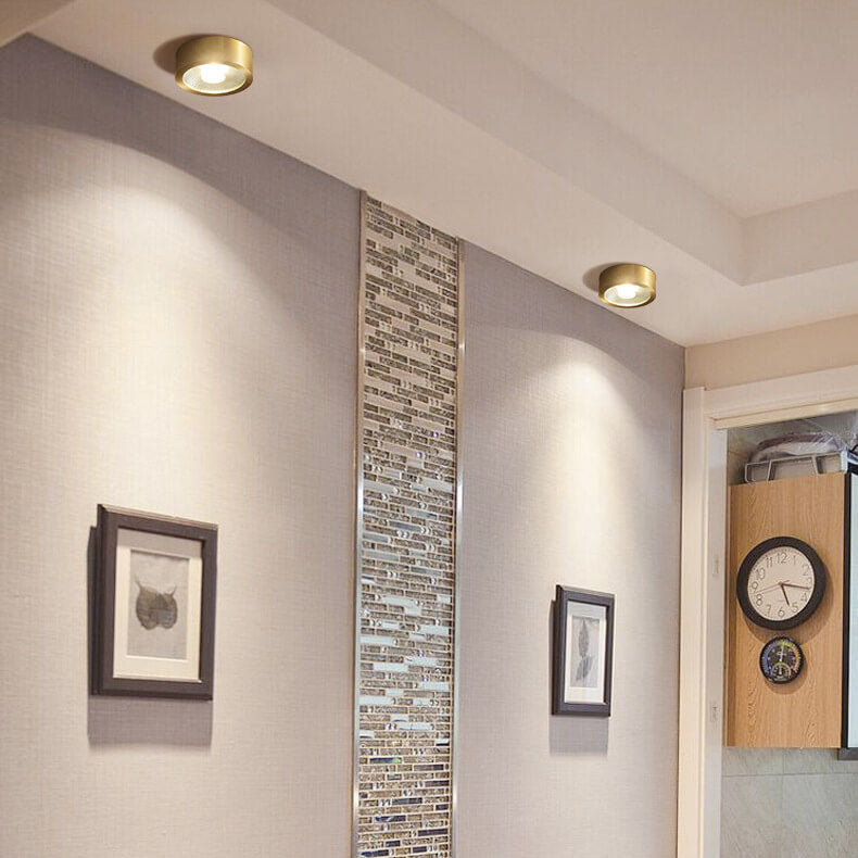Nordic Light Luxury All Copper Ultra-thin LED Flush Mount Light Cuvalon