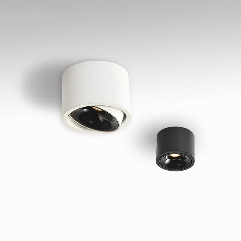 Modern Minimalist Round Spotlight Adjustable LED Flush Mount Ceiling Light Cuvalon