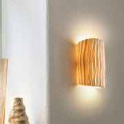 Nordic Creative Resin Striped Half Cylinder 2-Light Wall Sconce Lamp Cuvalon