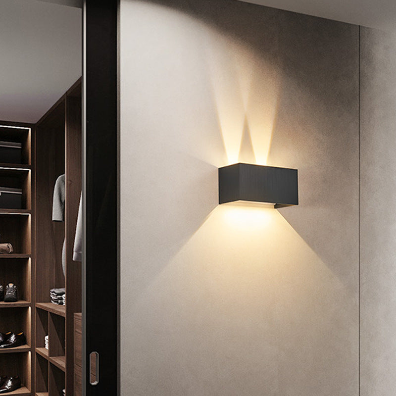 Nordic Minimalist Aluminum Square Flat Adjustable Beam LED Reading Wall Sconce Lamp Cuvalon