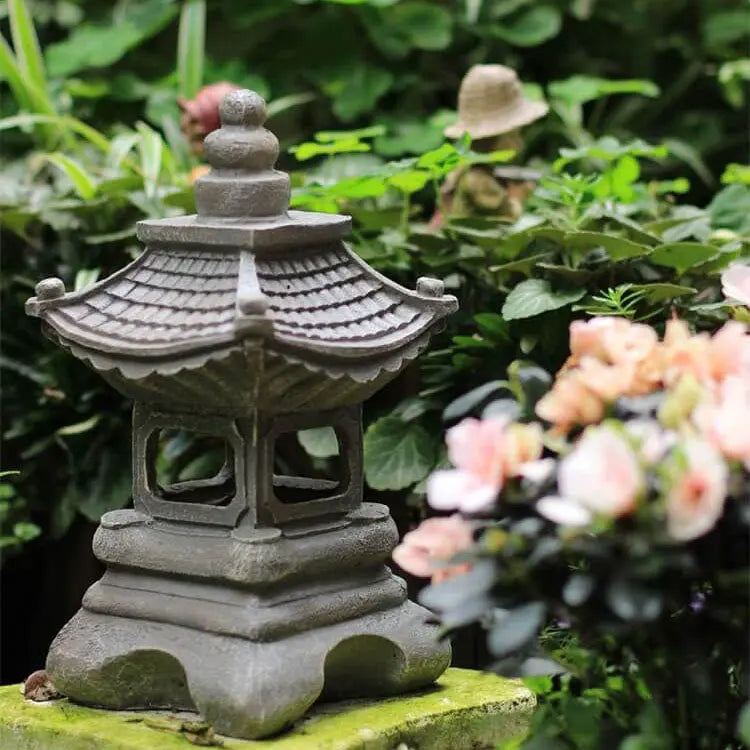 Japanese Zen Solar Waterproof Pagoda Stone LED Outdoor Garden Decoration Landscape Light Cuvalon