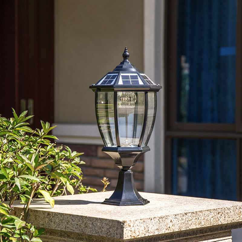 Outdoor Solar Waterproof Aluminum Glass 1-Light Lawn Landscape Light Cuvalon