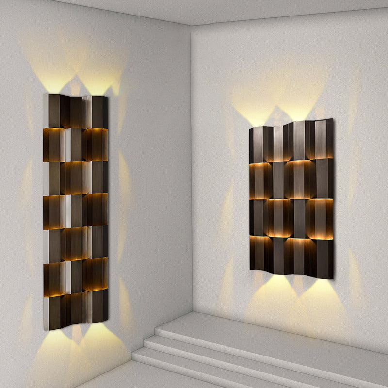 Contemporary Retro Waterproof Stainless Steel Rectangular LED Wall Sconce Lamp For Outdoor Patio Cuvalon