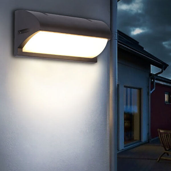 Modern Simple Geometry Outdoor Waterproof Sensor LED Wall Sconce Lamp Cuvalon