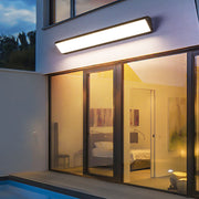 Contemporary Industrial Rectangular Aluminum PC Waterproof LED Wall Sconce Lamp For Outdoor Patio Cuvalon