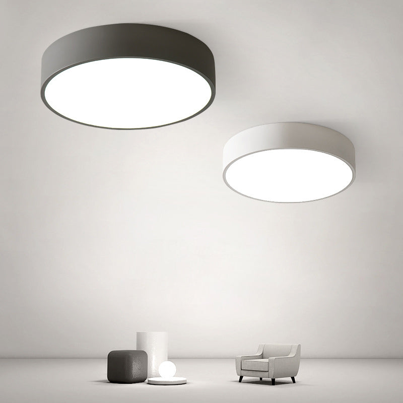 Modern Minimalist Round Iron Acrylic LED Flush Mount Ceiling Light For Living Room Cuvalon