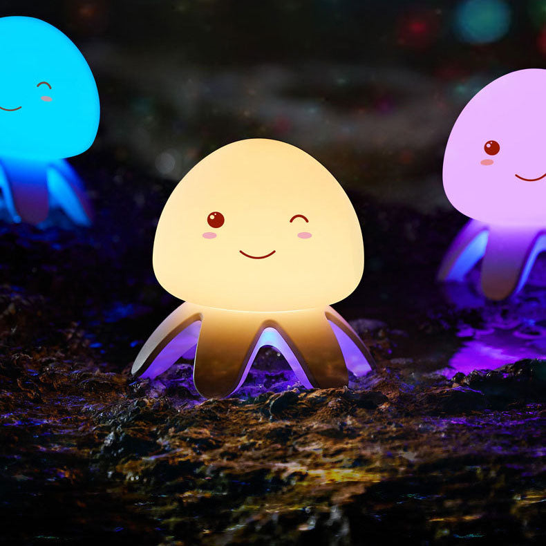 Creative Silicone Jellyfish Music USB Rechargeable Remote Control LED Night Light Table Lamp Cuvalon