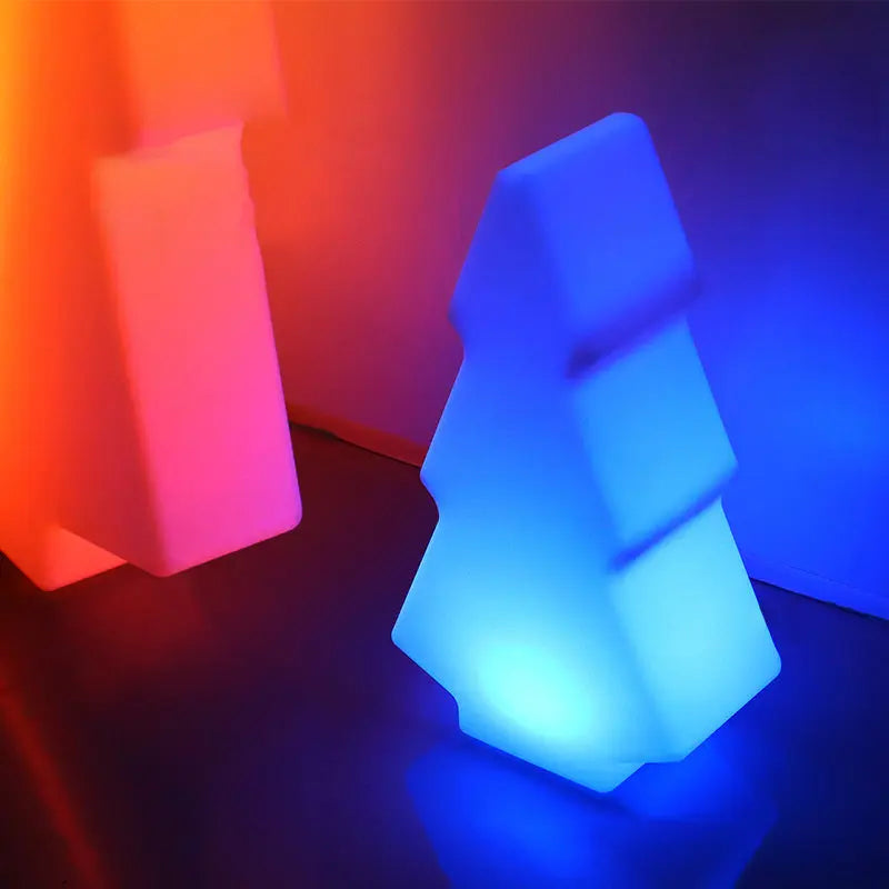 Modern Art Deco Waterproof Solar Rechargeable PE Christmas Tree LED RGB Landscape Lighting Outdoor Light For Garden Cuvalon