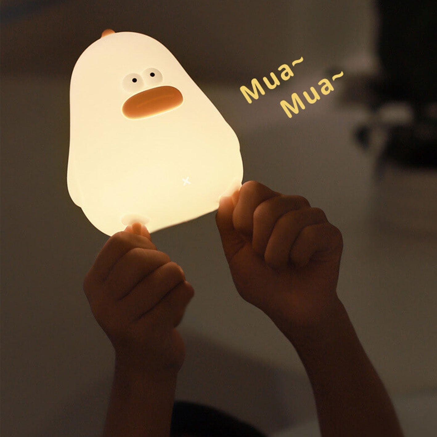 Cartoon LED Silicone Chick Night Light USB Table Lamp Cuvalon