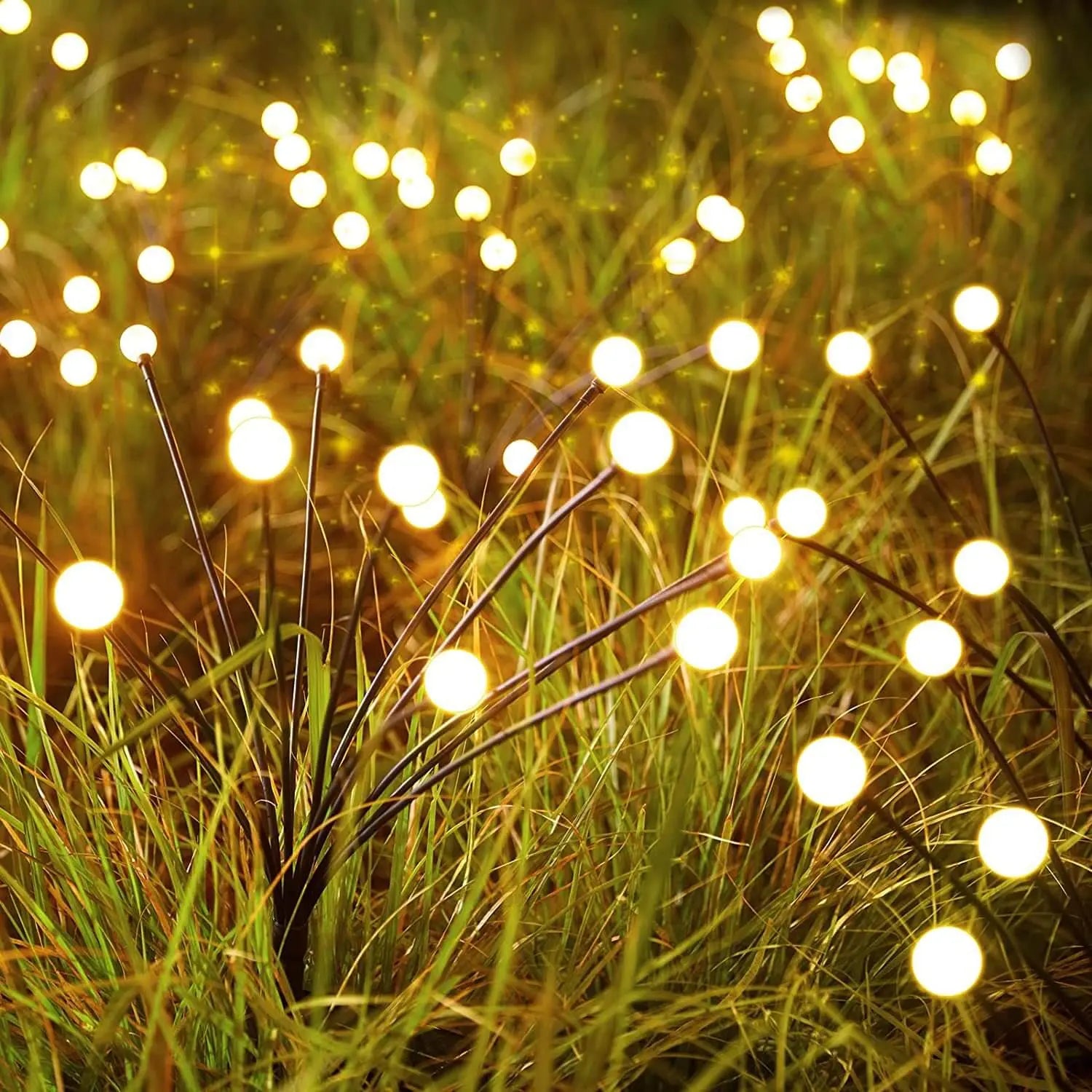 Modern Decorative Solar Firefly Waterproof ABS LED Lawn Insert Ground Outdoor Landscape Lighting Cuvalon