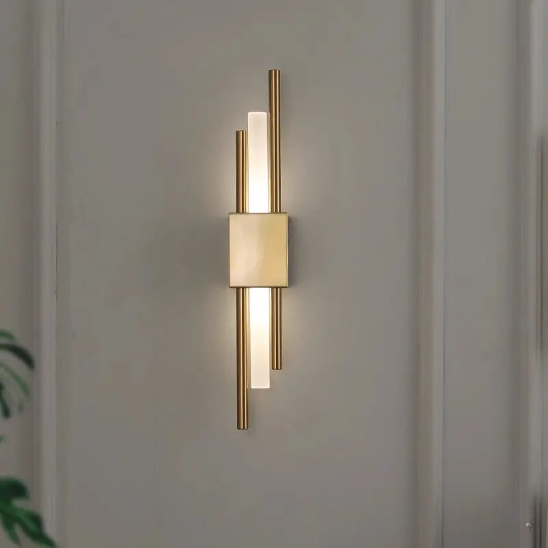 Modern Minimalist Iron Acrylic Strip LED Wall Sconce Lamp For Bedside Cuvalon