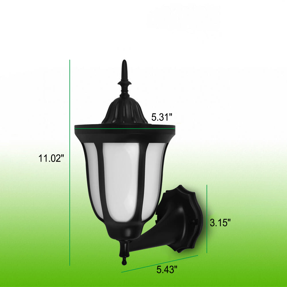 Solar Flame Lantern LED Outdoor Waterproof Landscape Wall Sconce Lamp Cuvalon