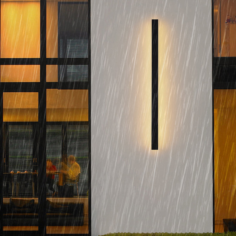 Modern Minimalist Long Rectangular Aluminum Acrylic LED Wall Sconce Lamp For Garden Cuvalon