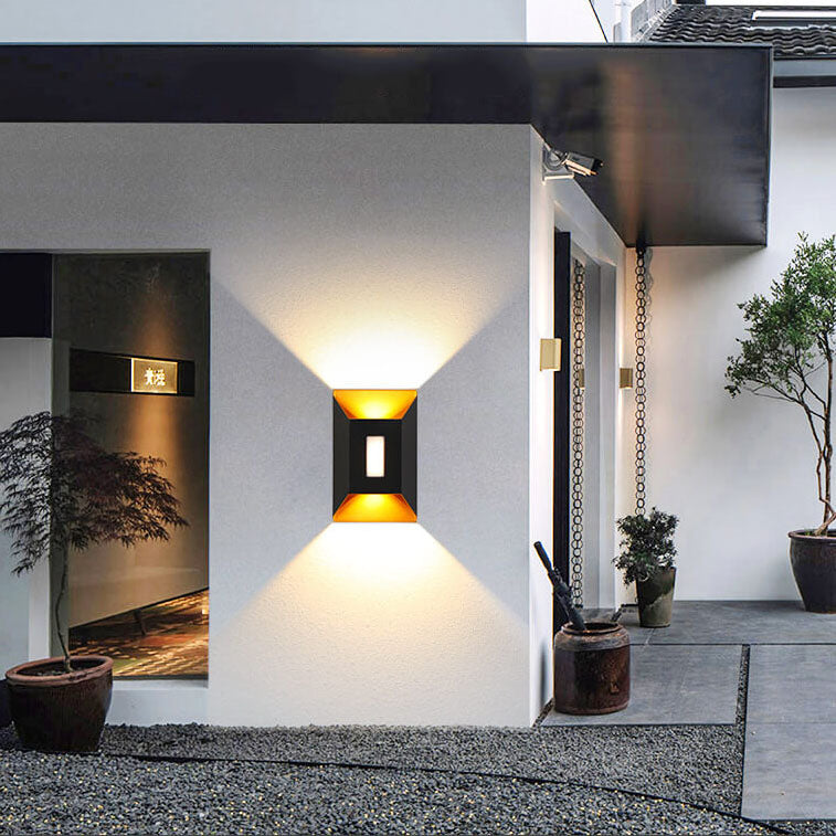 Modern Aluminum Lens Outdoor Waterproof Patio LED Wall Sconce Lamp Cuvalon