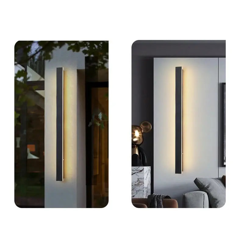 Retro Outdoor Rectangular Strip Waterproof LED Wall Sconce Lamp Cuvalon