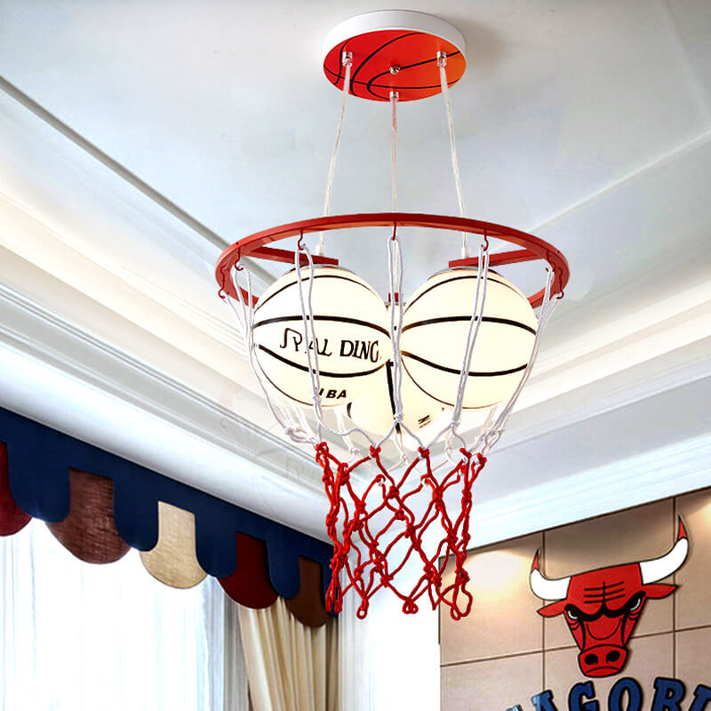 Creative Cartoon Basketball 3-Light Kids Chandelier Cuvalon