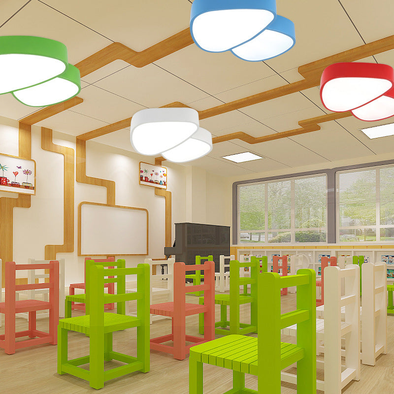 Modern Art Deco Kids Iron Acrylic Mushroom LED Flush Mount Ceiling Light For Bedroom Cuvalon