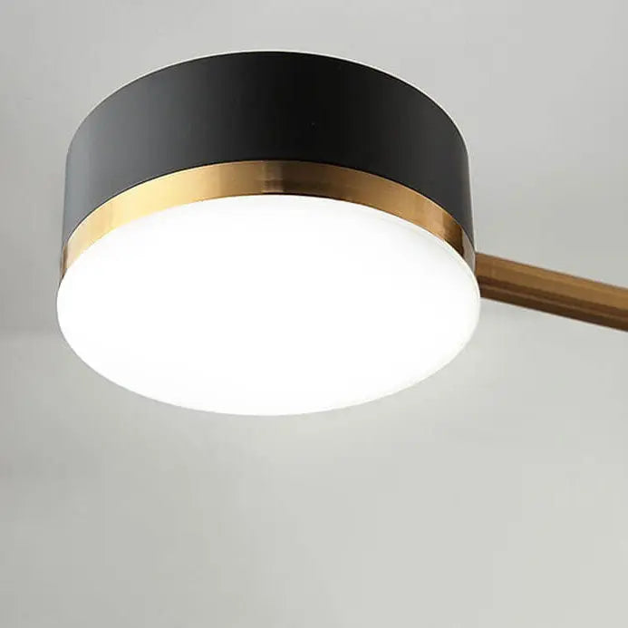 Modern Minimalist Black Gold Balanced 4-8 Light Semi-Flush Mount Light Cuvalon