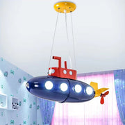 Contemporary Creative Cartoon Submarine Iron LED Kids Chandelier For Bedroom Cuvalon