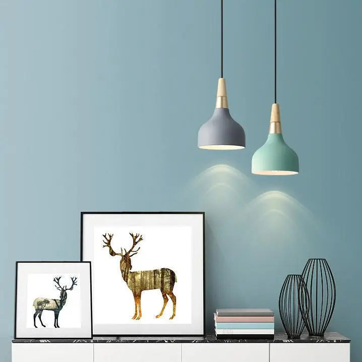 Creative Modern Macaron Disc Art 1-Light Pendant Light Cuvalon
