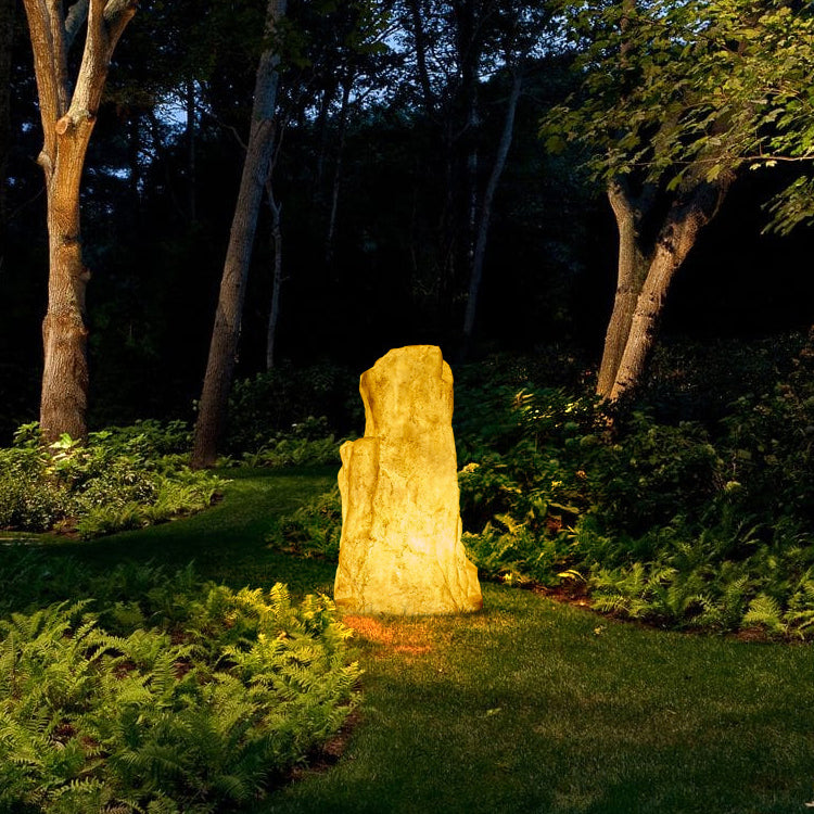 Contemporary Creative Resin Imitation Mountain LED Lawn Landscape Light For Outdoor Patio Cuvalon