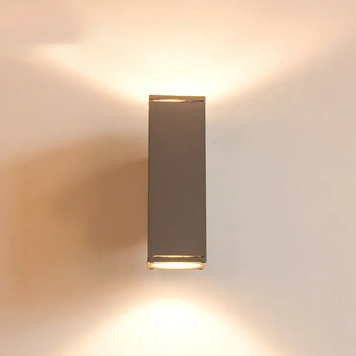 Modern Minimalist Square Column LED Luminous Outdoor Waterproof Wall Sconce Lamp Cuvalon