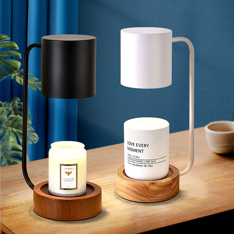 Japanese Minimalist Wood Timing Dimming 1-Light Melting Wax Table Lamp Cuvalon