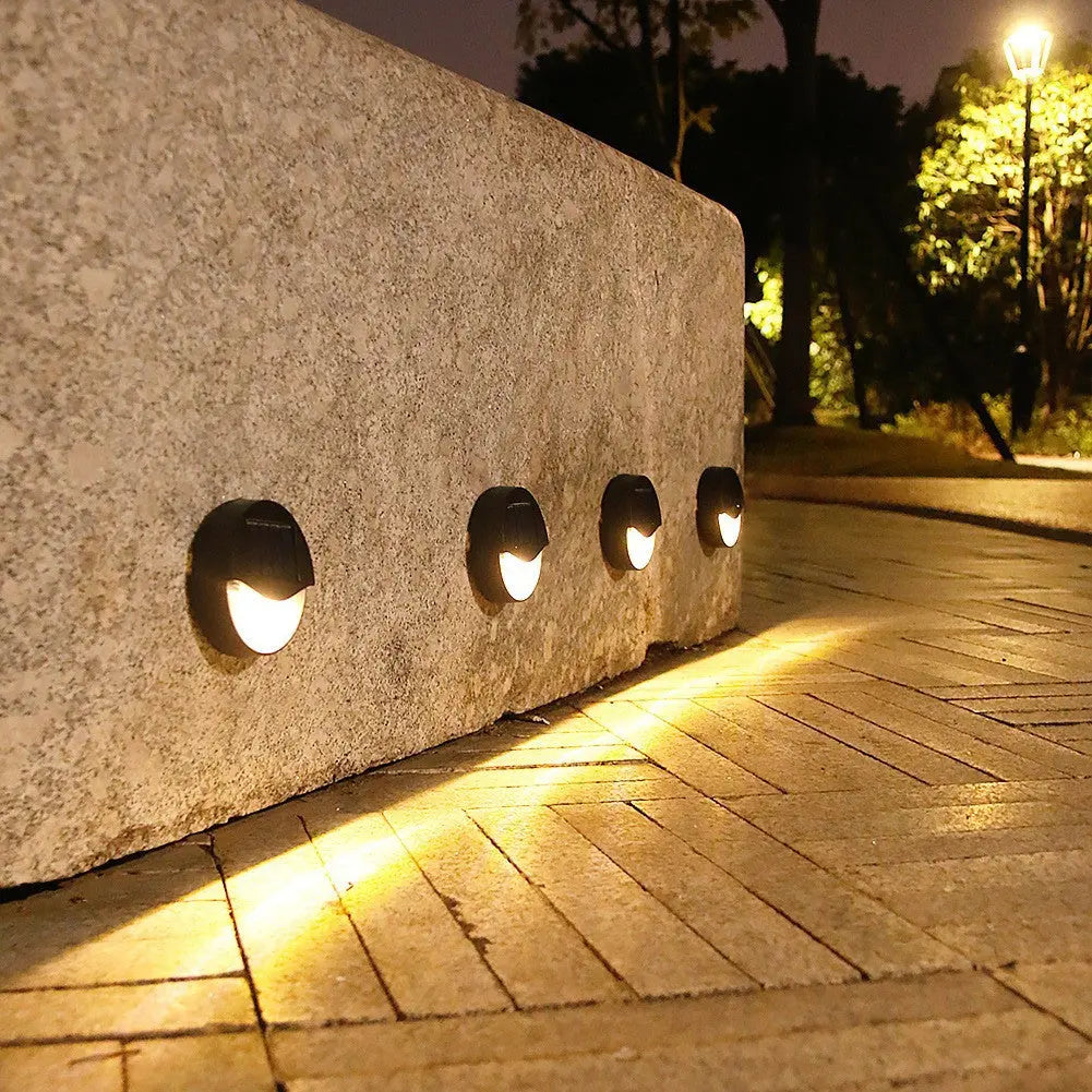 Outdoor Solar Round Square LED Waterproof Patio Step Light Cuvalon