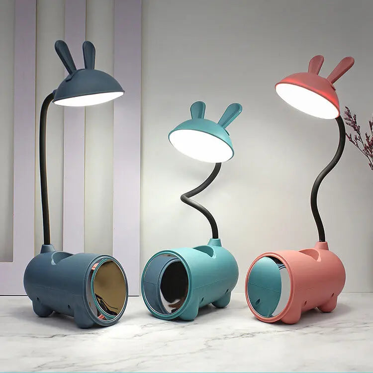 Cartoon Creative Rabbit LED Touch USB Pen Holder Desk Lamp Cuvalon