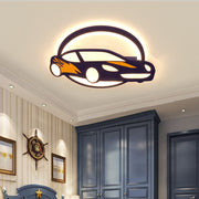 Contemporary Creative Iron Acrylic Cartoon Sports Car LED Kids Flush Mount Ceiling Light For Bedroom Cuvalon