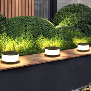 Solar Outdoor Round Column Post Head LED Waterproof Landscape Light Cuvalon