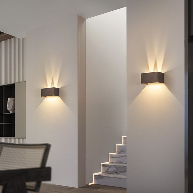 Nordic Minimalist Aluminum Square Flat Adjustable Beam LED Reading Wall Sconce Lamp Cuvalon