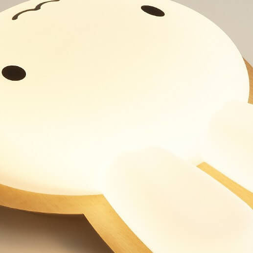 Modern Funny Bunny Kids Iron Acrylic LED Flush Mount Light Cuvalon